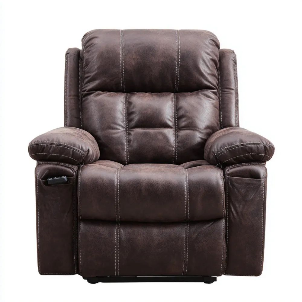 Relaxsessel 85x90x100 cm Kunstleder Braun – Verstellbare Rückenlehne – Komfortdesign