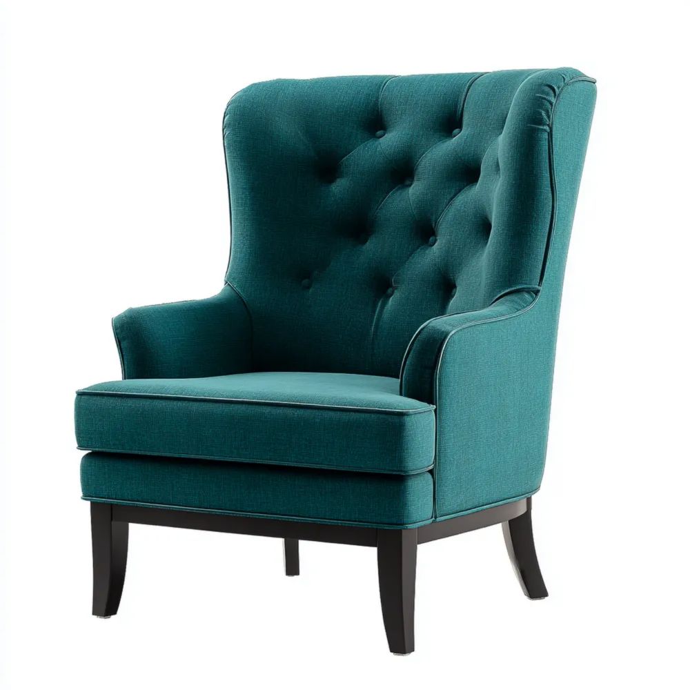 Ohrensessel Stoff 85x95x105 cm - Türkis - Klassisches Design