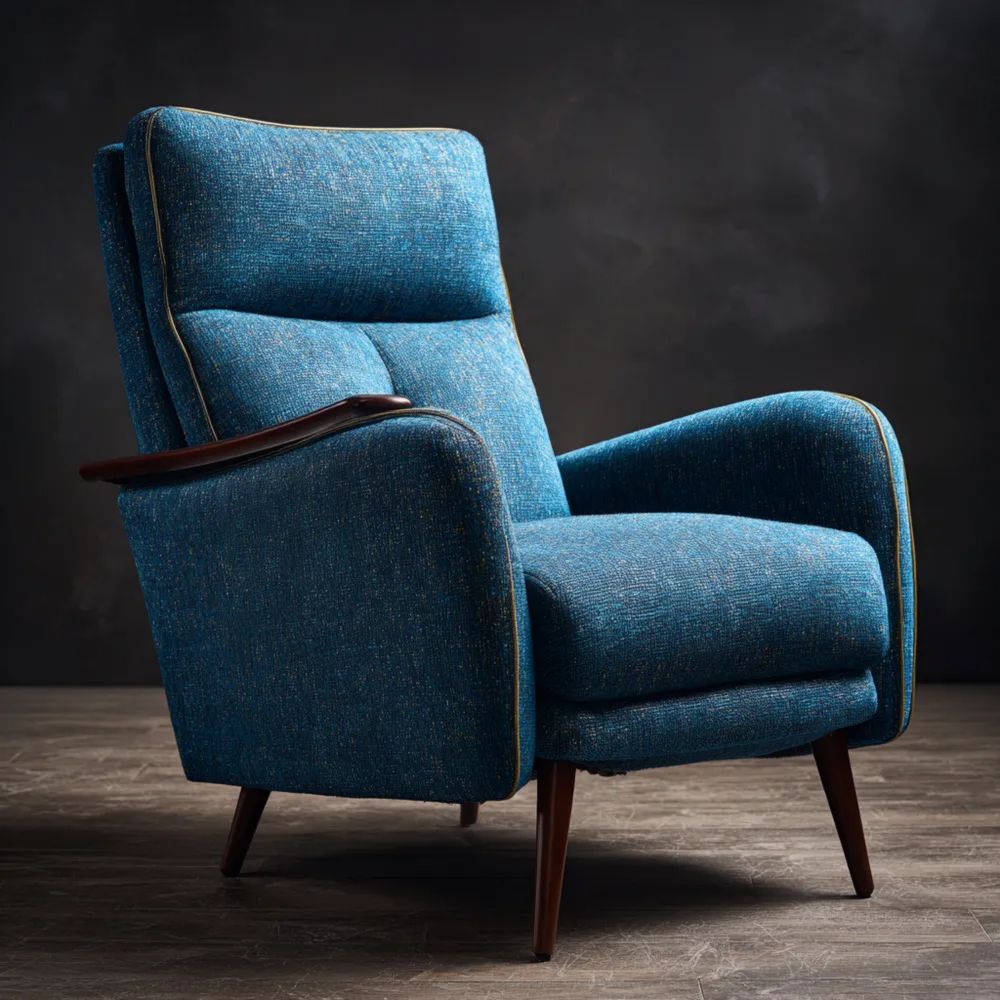 Sessel Stoff 80x90x100 cm – Blau – Modernes Design