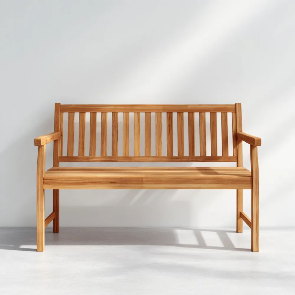 Gartenbank Holz 120x60x85 cm - Natur - Klassisches Design