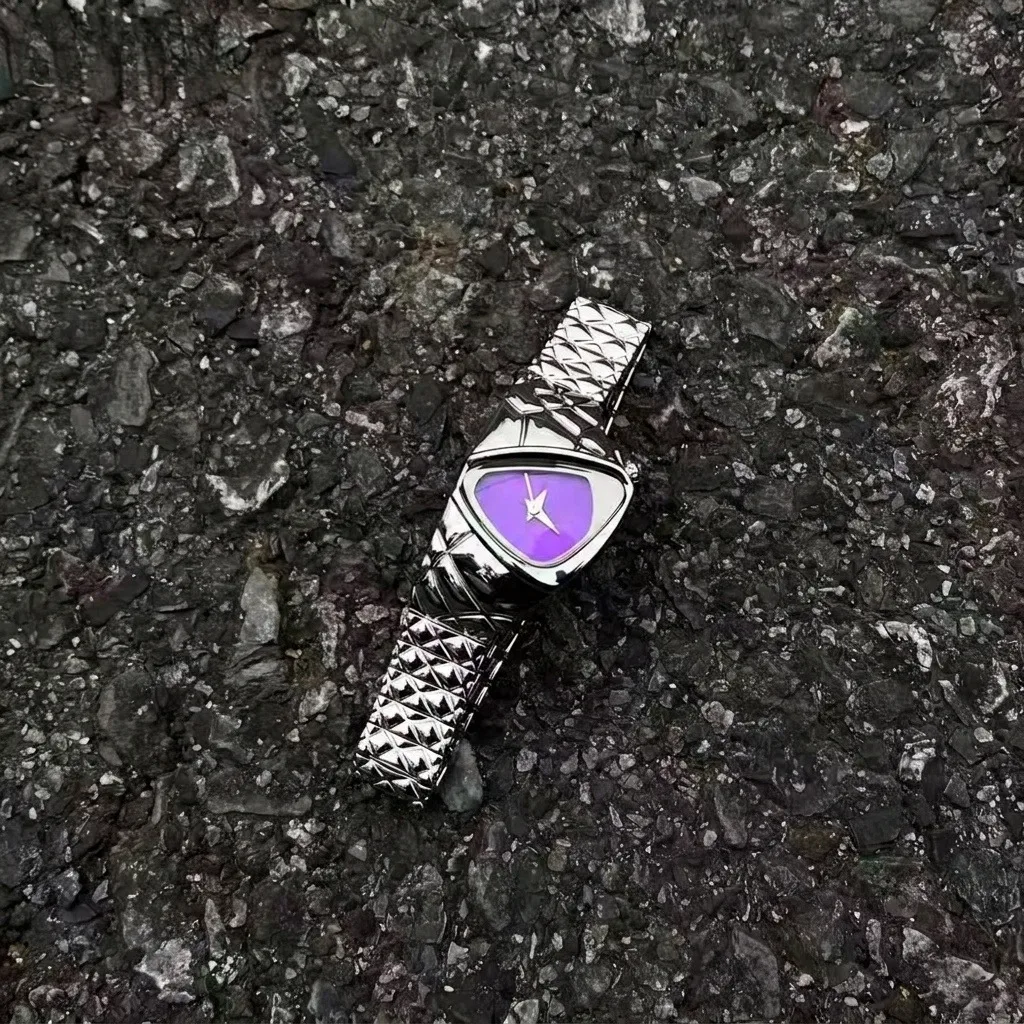 Silver Color Women's Quartz Watch With Alloy Strap And Butterfly Double Snap Buckle, Featuring Tempered Glass Mirror And Pointer Display