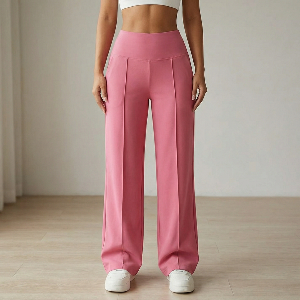 Hot Selling Now！Wide Leg Yoga Pants with Crossover Waist