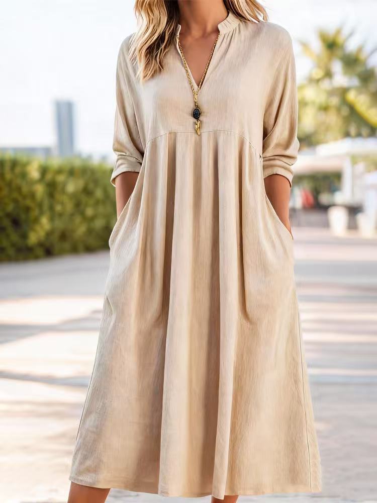 New Arrivals🔥Soft Cotton Midi Dress with Pockets