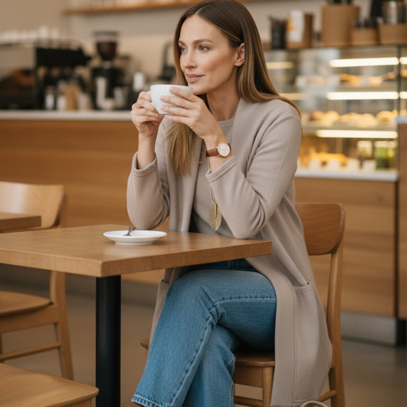 ⏳Limited-time offer⏰Elegant 3-piece set consisting of a long cardigan, top, and trousers💞