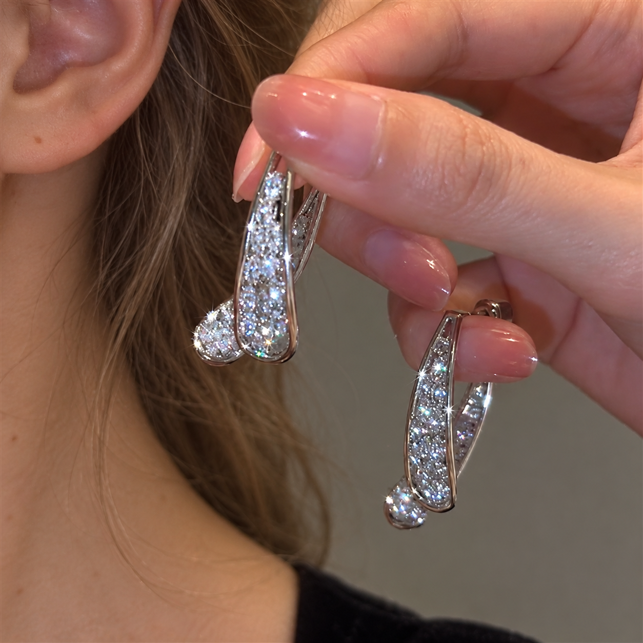Starfall Teardrop Hoops