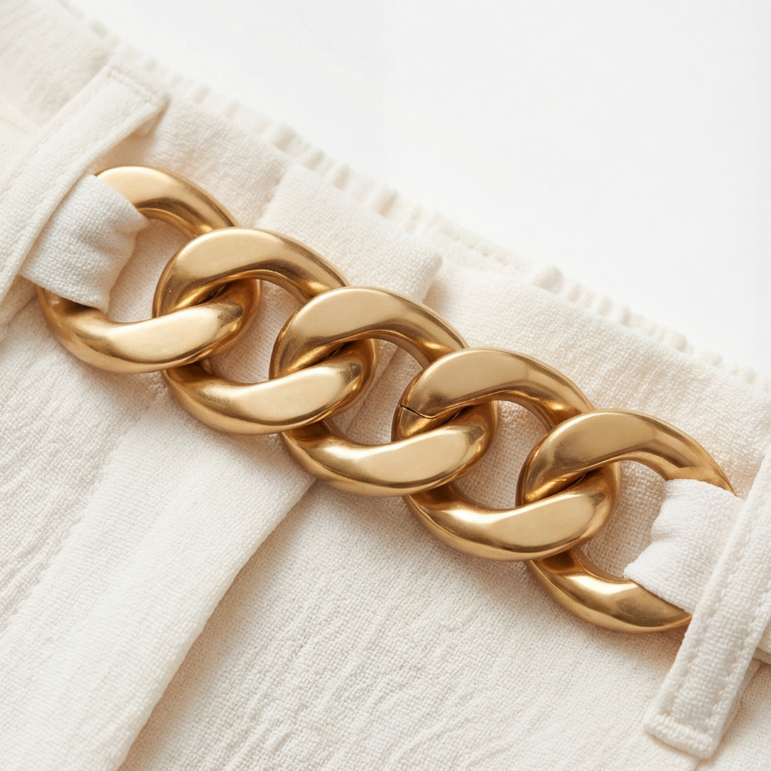 Houselyys™ – Gold Accent Wide Leg Trousers