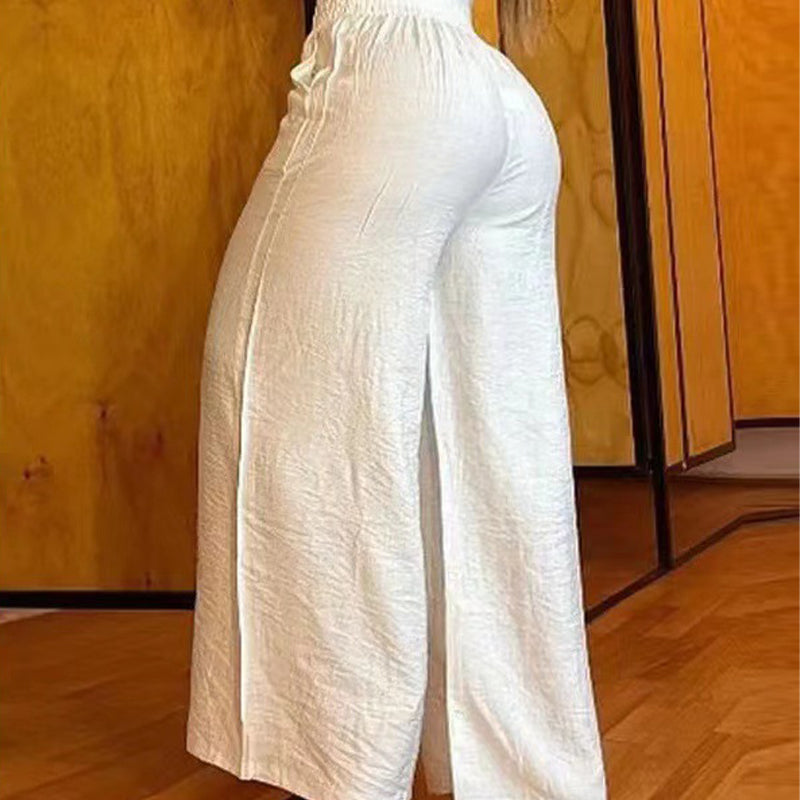 🔥Women's High-Waist Wide-Leg Trousers with Belt Accent💓Buy 2 Free Shipping