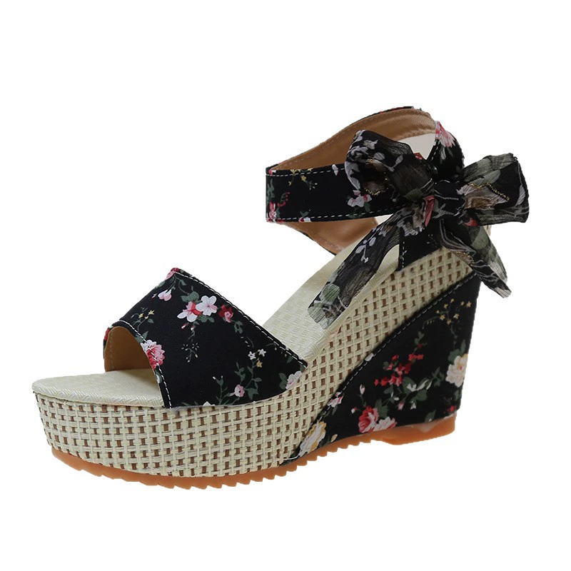 Bohemian high heel sandals