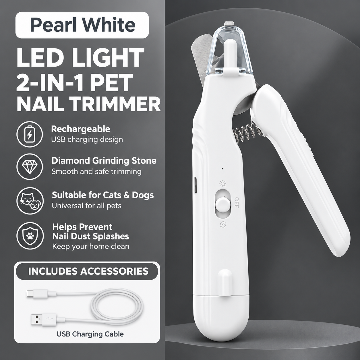 LED Light Pet Nail Grooming Tool