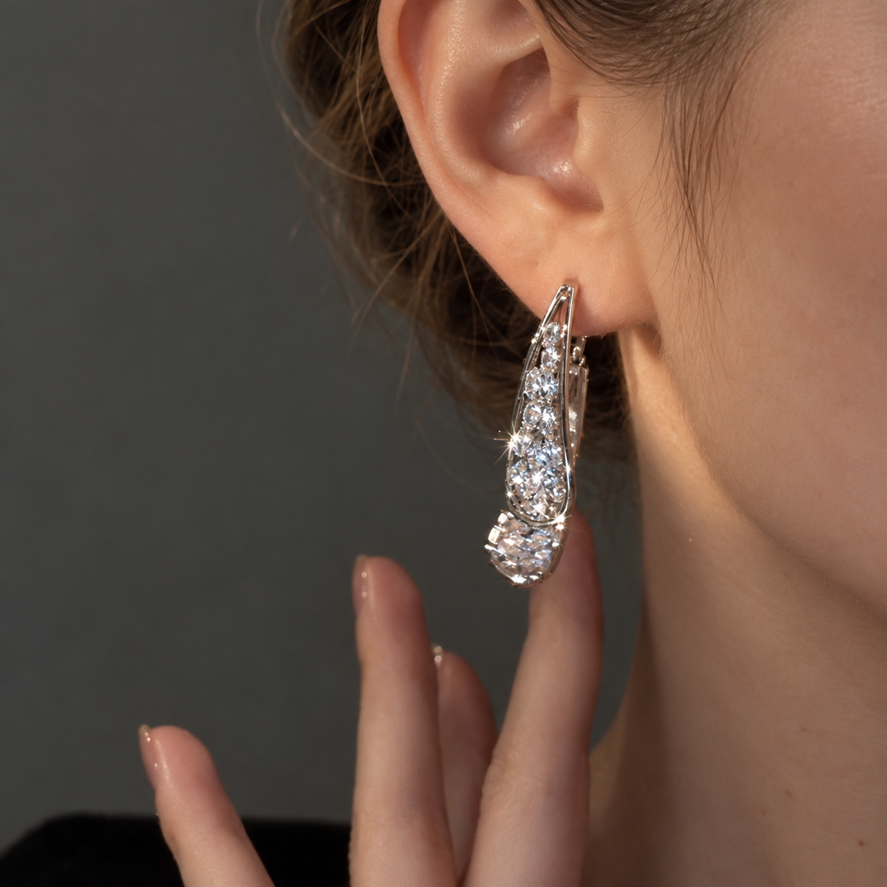 Starfall Teardrop Hoops