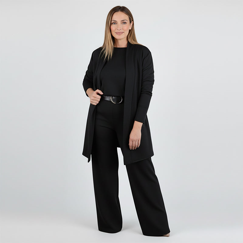 ⏳Limited-time offer⏰Elegant 3-piece set consisting of a long cardigan, top, and trousers💞