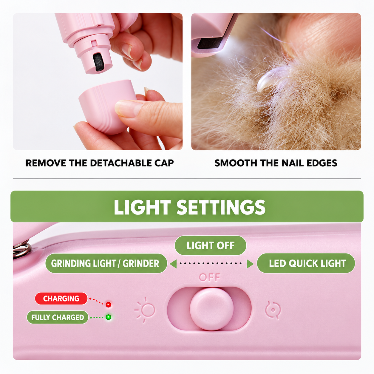 LED Light Pet Nail Grooming Tool