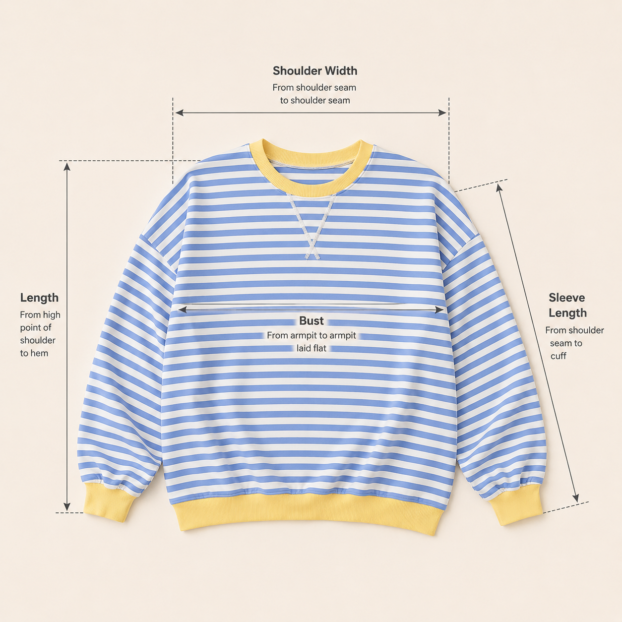 How to measure &mdash; shoulder, chest, length and sleeve