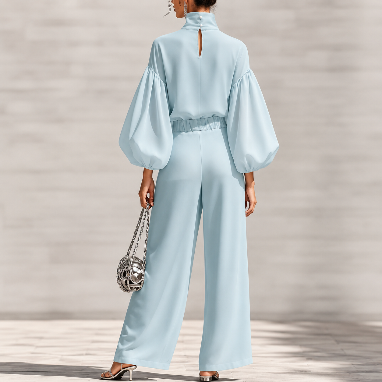 Refined Comfort Chiffon Two-Piece Set