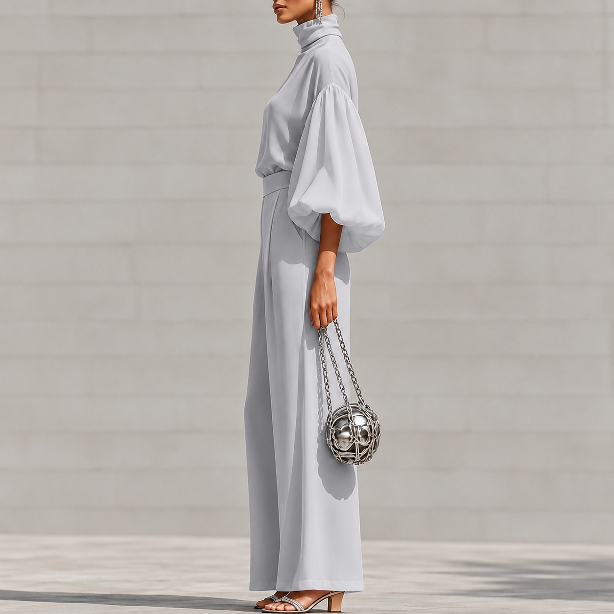 Refined Comfort Chiffon Two-Piece Set