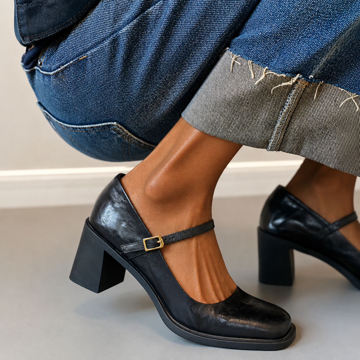The Margot Vintage Square-Toe Mary Jane Pump