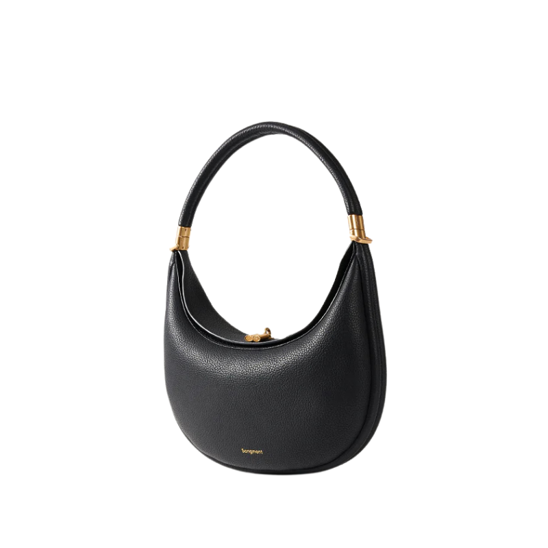 Half Moon Cowhide Leather Shoulder Bag