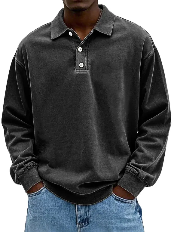 Last Chance: 50% OFF - Men’s Long-Sleeve Polo Shirt – Soft, Breathable & Relaxed Fit