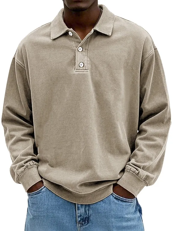 Last Chance: 50% OFF - Men’s Long-Sleeve Polo Shirt – Soft, Breathable & Relaxed Fit