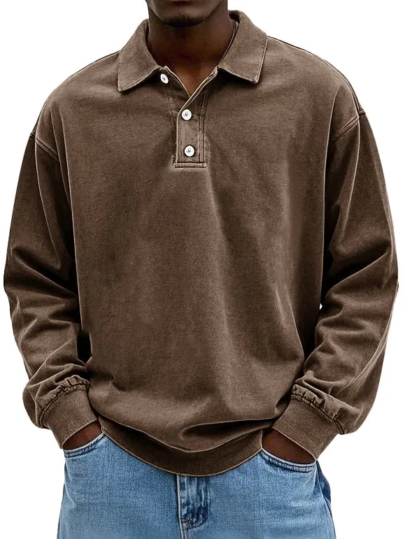 Last Chance: 50% OFF - Men’s Long-Sleeve Polo Shirt – Soft, Breathable & Relaxed Fit