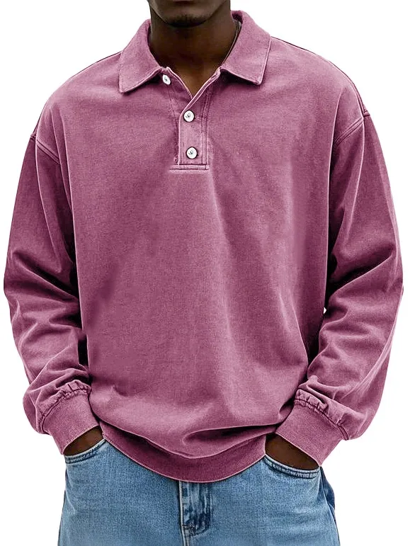 Last Chance: 50% OFF - Men’s Long-Sleeve Polo Shirt – Soft, Breathable & Relaxed Fit
