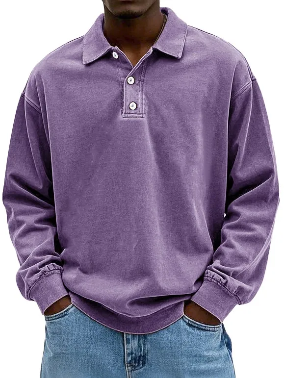Last Chance: 50% OFF - Men’s Long-Sleeve Polo Shirt – Soft, Breathable & Relaxed Fit