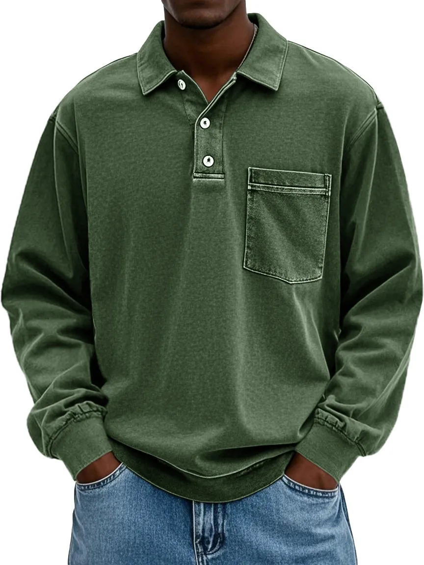 Last Chance: 50% OFF - Men’s Long-Sleeve Polo Shirt – Soft, Breathable & Relaxed Fit