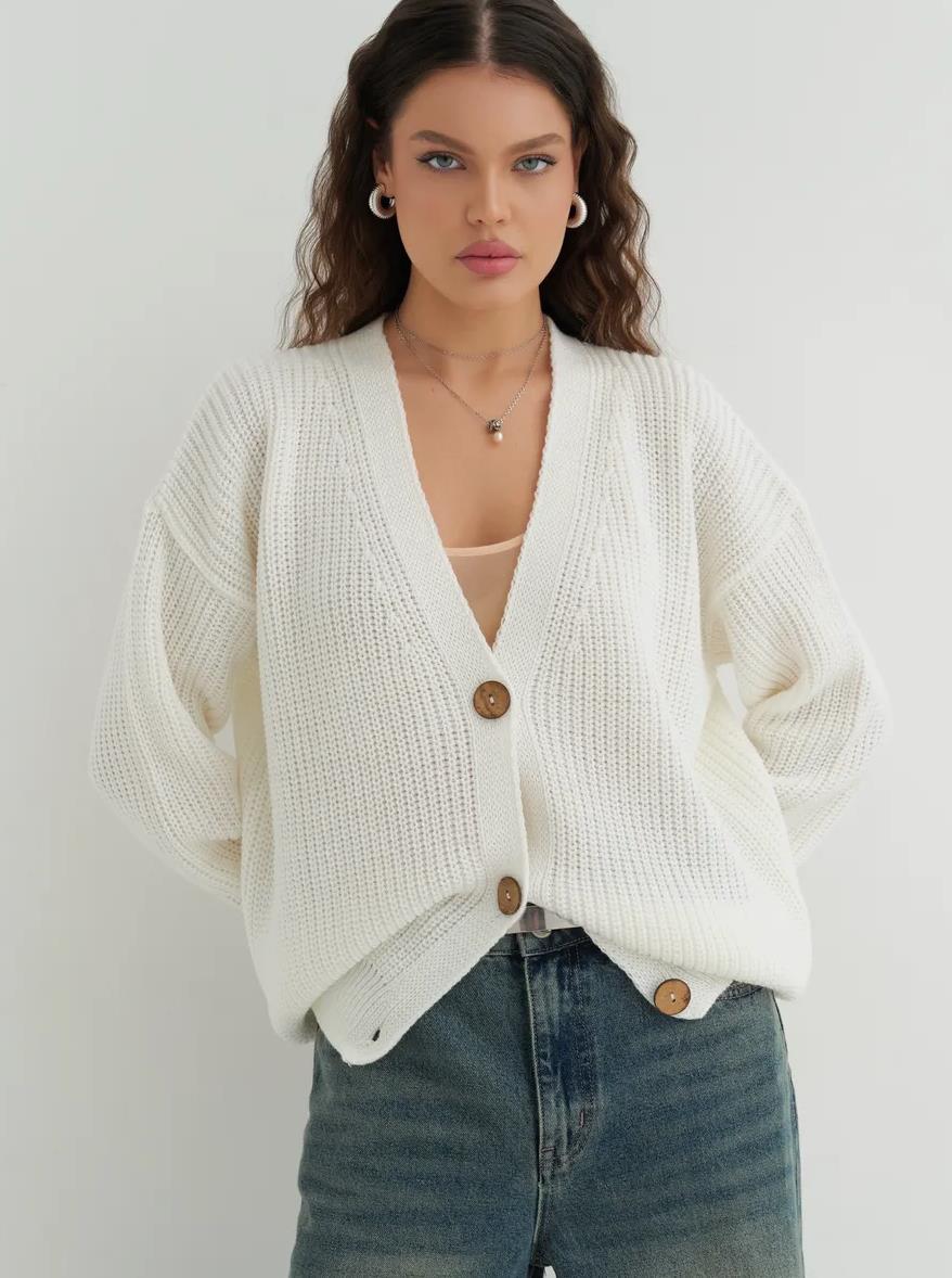 Toasty Tan Knit Button-Up Cropped Cardigan