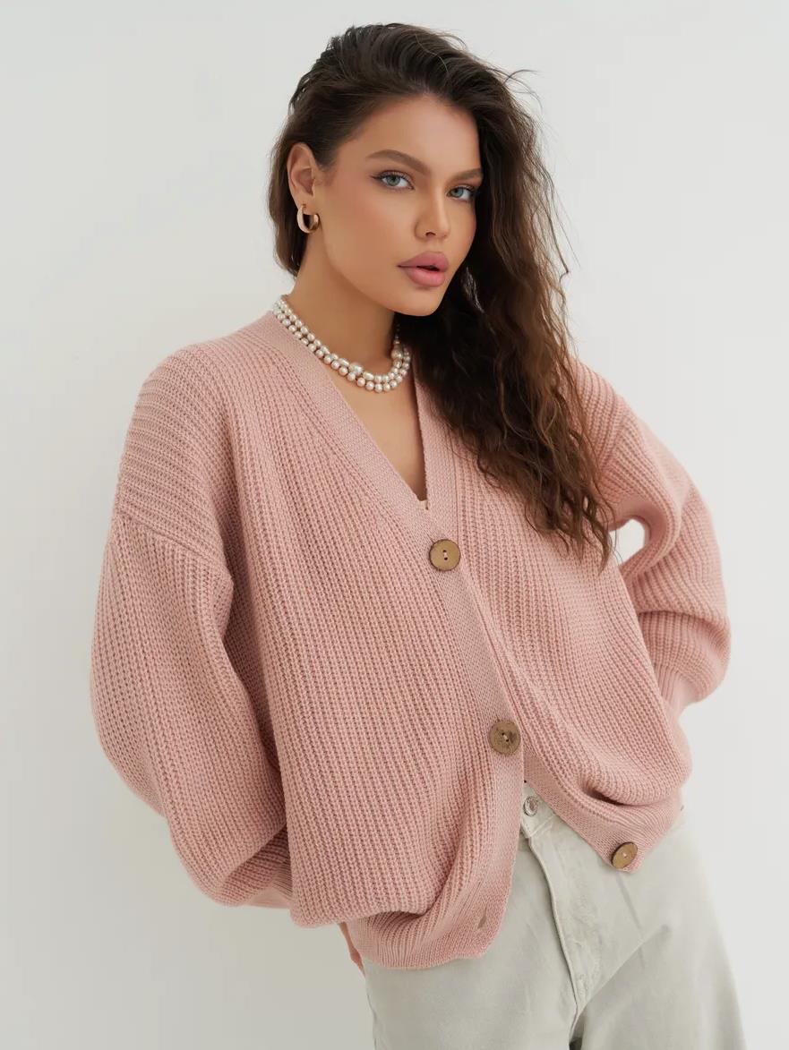 Toasty Tan Knit Button-Up Cropped Cardigan