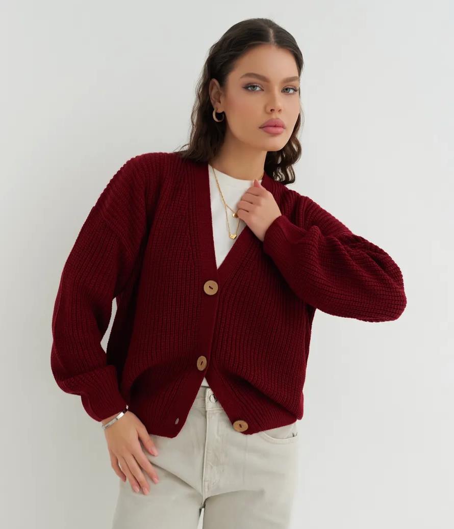 Toasty Tan Knit Button-Up Cropped Cardigan