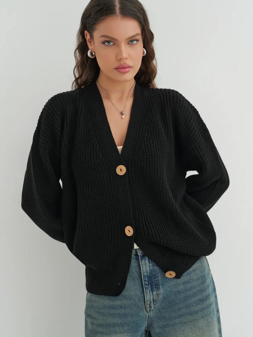 Toasty Tan Knit Button-Up Cropped Cardigan