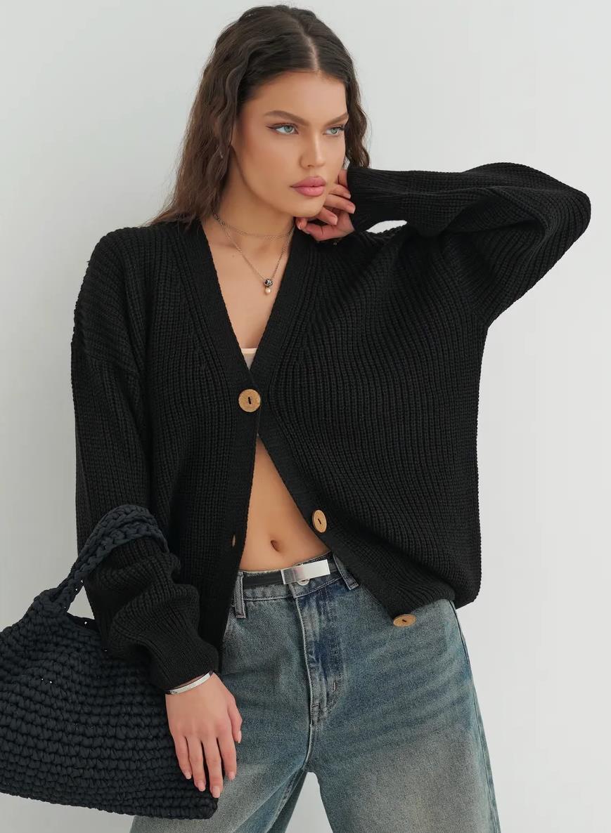 Toasty Tan Knit Button-Up Cropped Cardigan