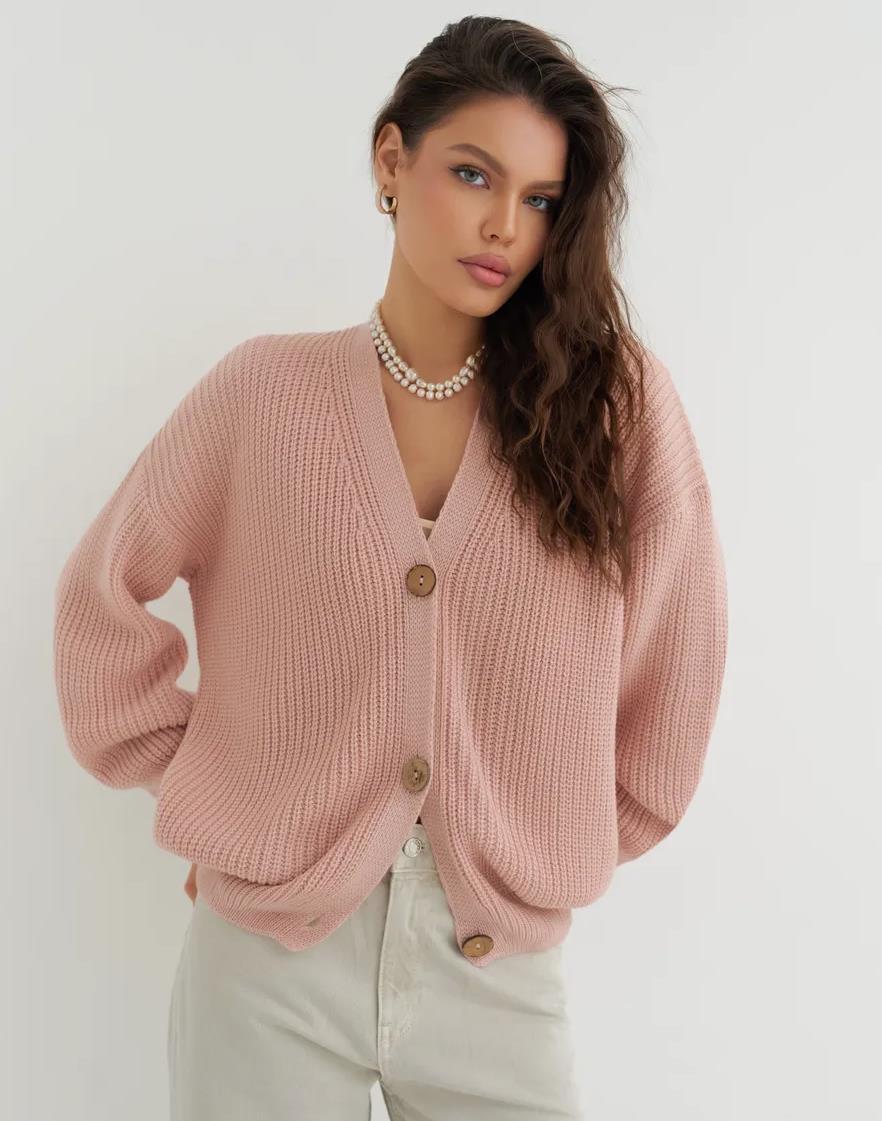 Toasty Tan Knit Button-Up Cropped Cardigan