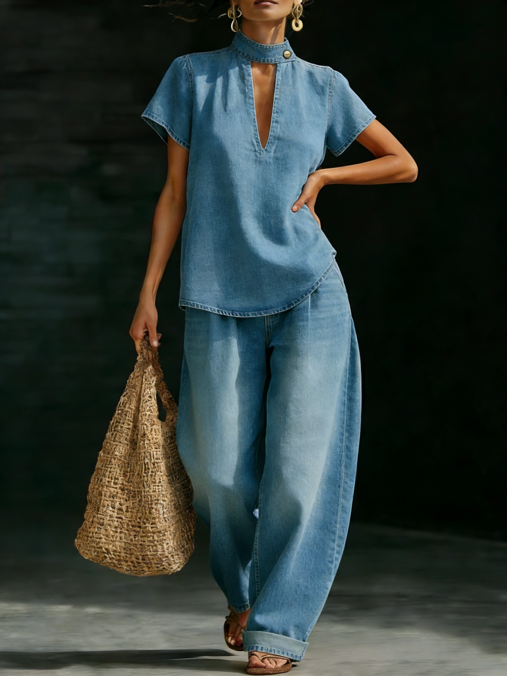 New Arrivals🔥Minimalist Cozy Style Denim Two-piece Set