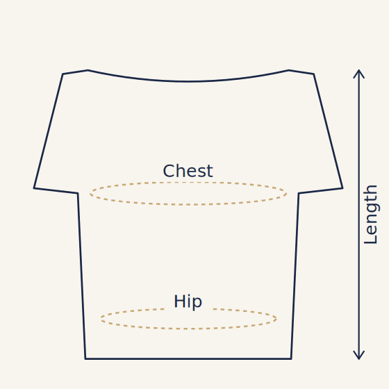 How to measure the blouse: bust, hip, length