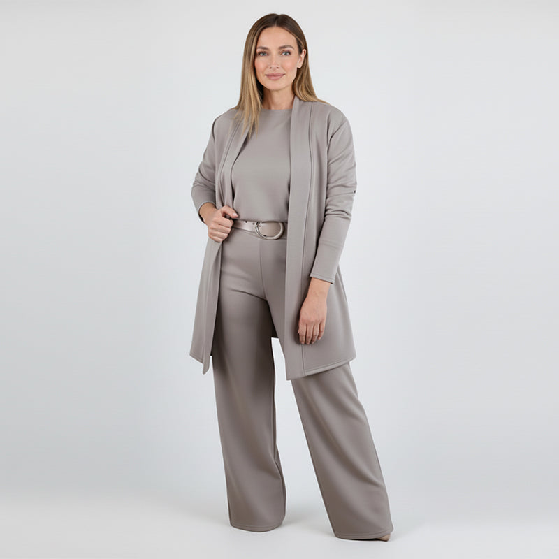 ⏳Limited-time offer⏰Elegant 3-piece set consisting of a long cardigan, top, and trousers💞
