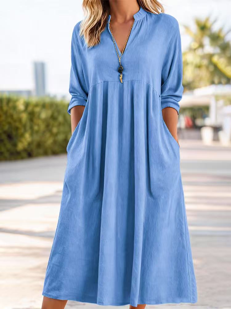 New Arrivals🔥Soft Cotton Midi Dress with Pockets