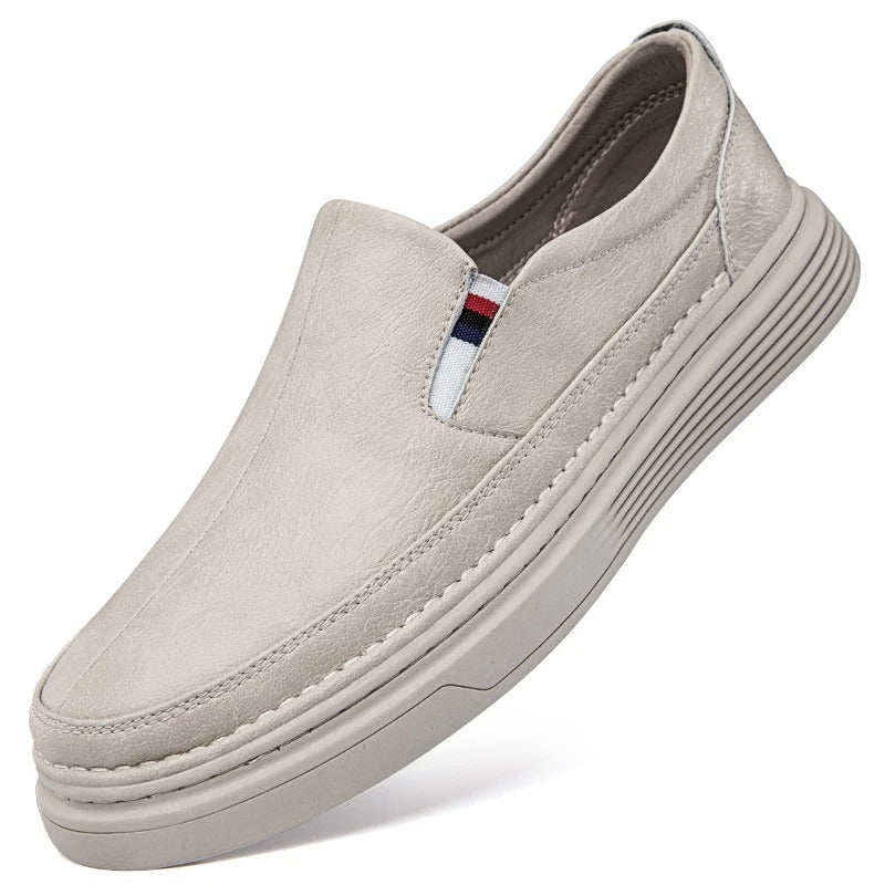 Men's Casual Loafers Slip-On Leather Oxford Shoes 