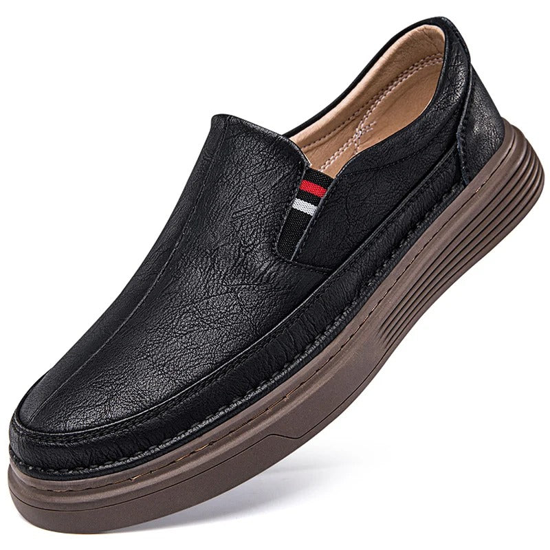 Men's Casual Loafers Slip-On Leather Oxford Shoes 