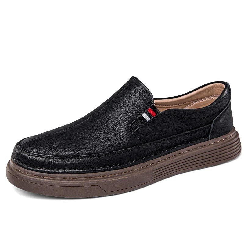 Men's Casual Loafers Slip-On Leather Oxford Shoes 