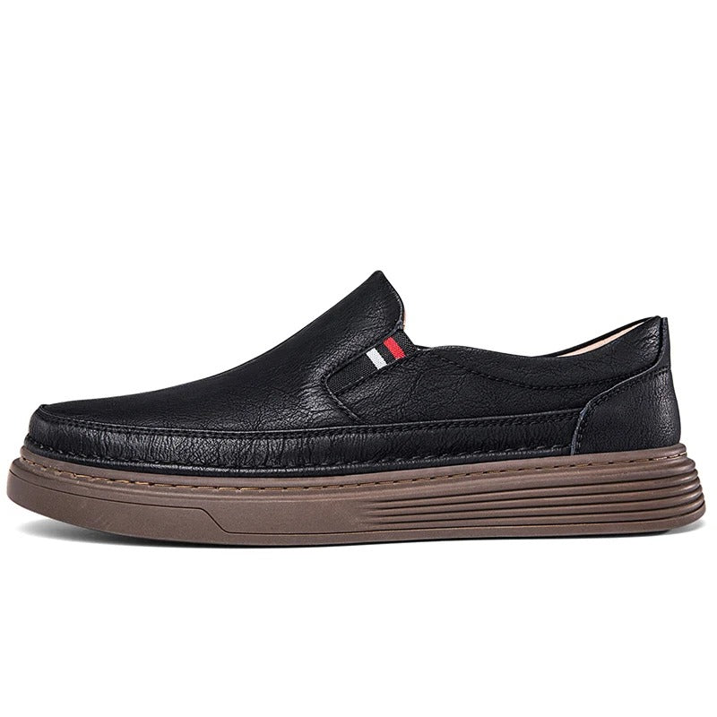 Men's Casual Loafers Slip-On Leather Oxford Shoes 
