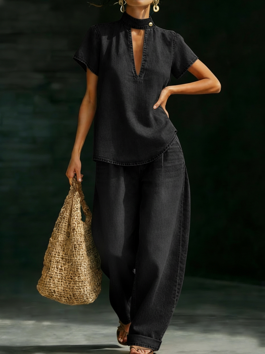 New Arrivals🔥Minimalist Cozy Style Denim Two-piece Set