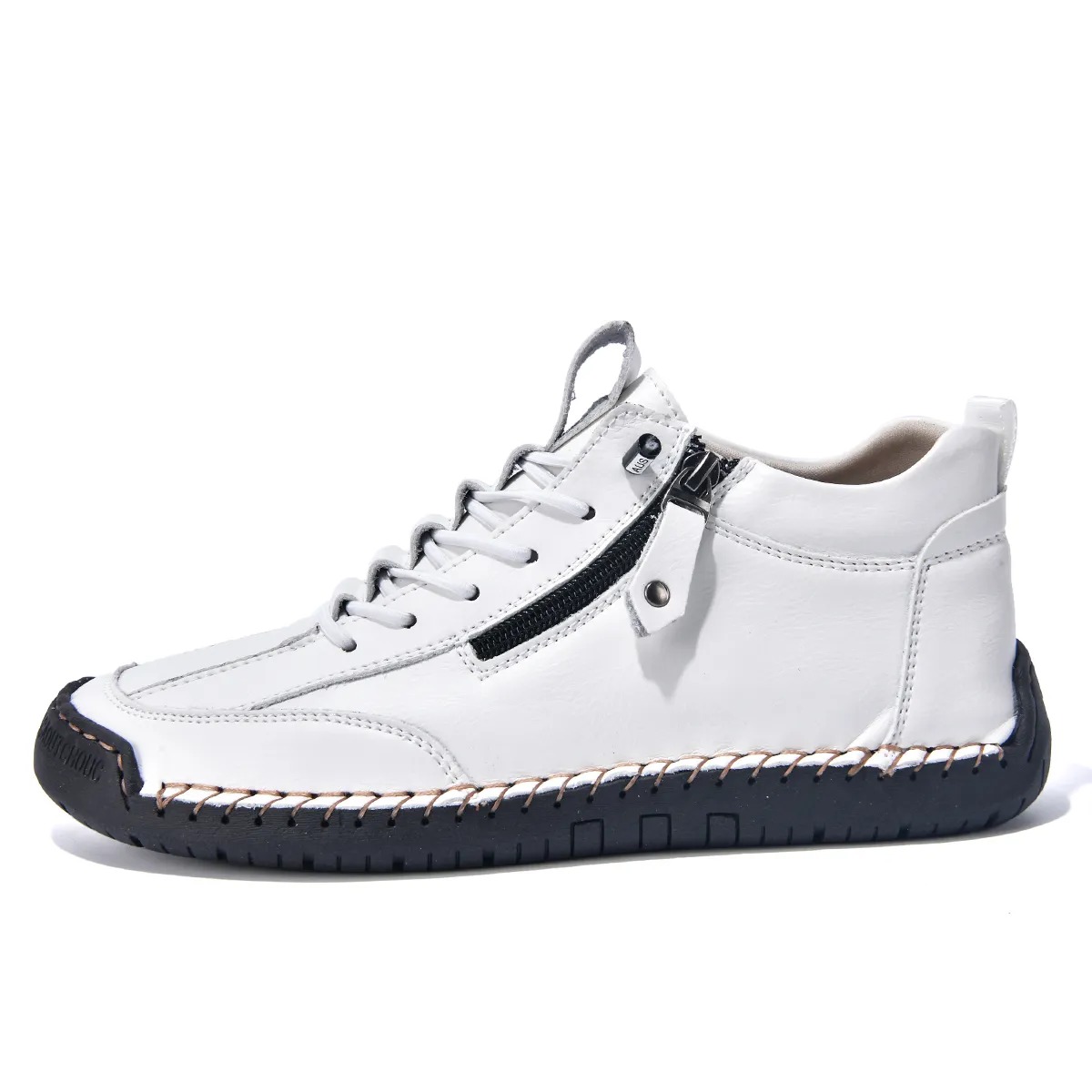Men's Martin Boots: Mid-Low Top Casual Ankle Boots — British Style, Versatile, with Side Zippers