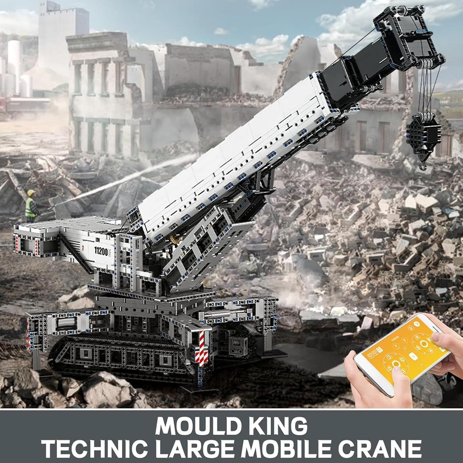 🚛🔌 Remote Control Engineering Crane Building Blocks