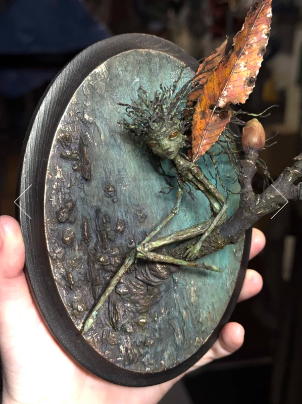 🧚‍♂️🌿 Handcrafted Forest Spirit Wall Sculpture (One of a Kind)