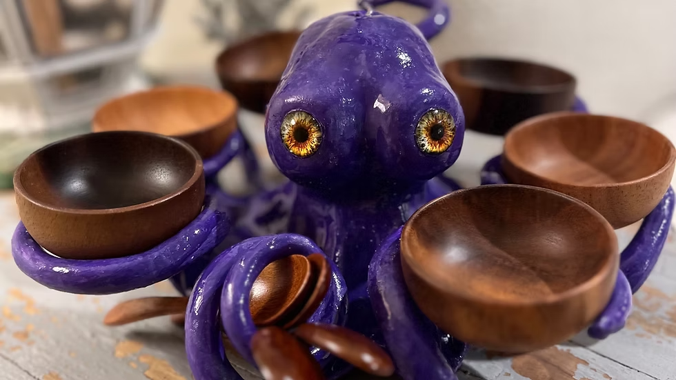 The Party Octopus 🐙✨ – 8-Piece Rotating Snack Server