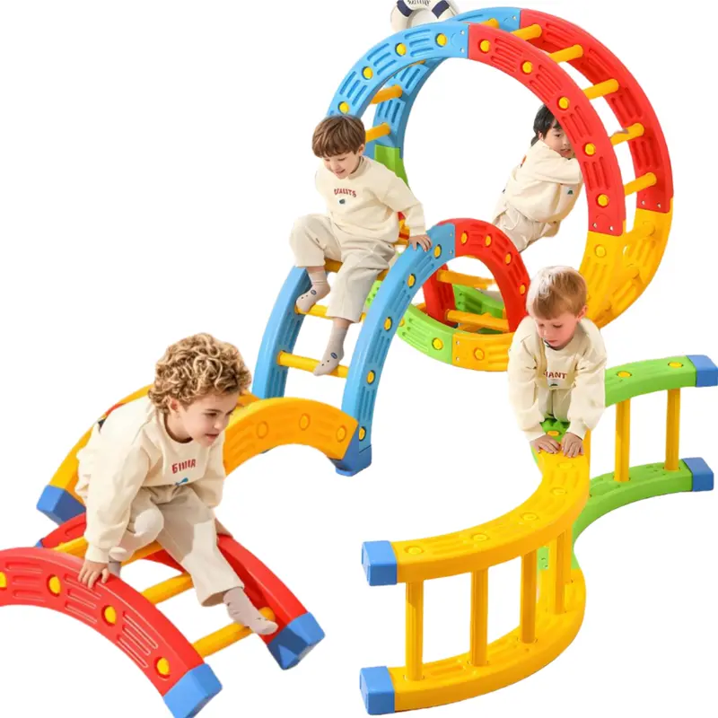 🧩 6-in-1 Foldable Pikler Set – Indoor Climbing & Balance Gym for Toddlers