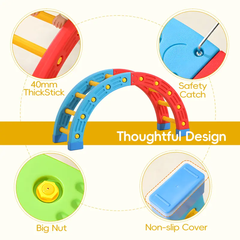 🧩 6-in-1 Foldable Pikler Set – Indoor Climbing & Balance Gym for Toddlers