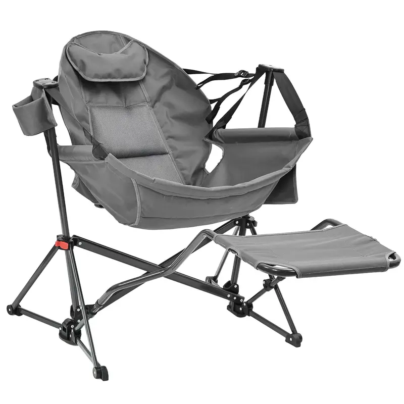 🪑✨ 3-in-1 Swing Rocker Lounger – Heavy-Duty Hammock Chair with Footrest
