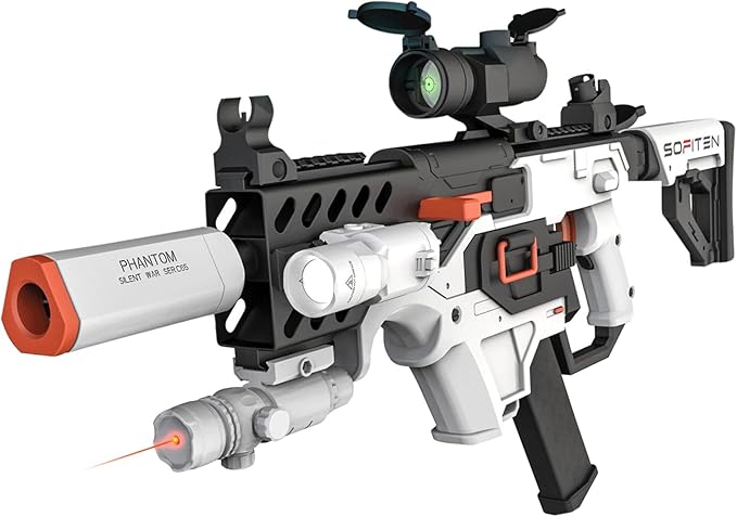 🔫 Automatic Sniper Rifle & Tactical Vest Kit 🎯 | 120 Foam Darts, Scope & Flashlight | Outdoor Blaster Gift for Kids 8+ 🎁